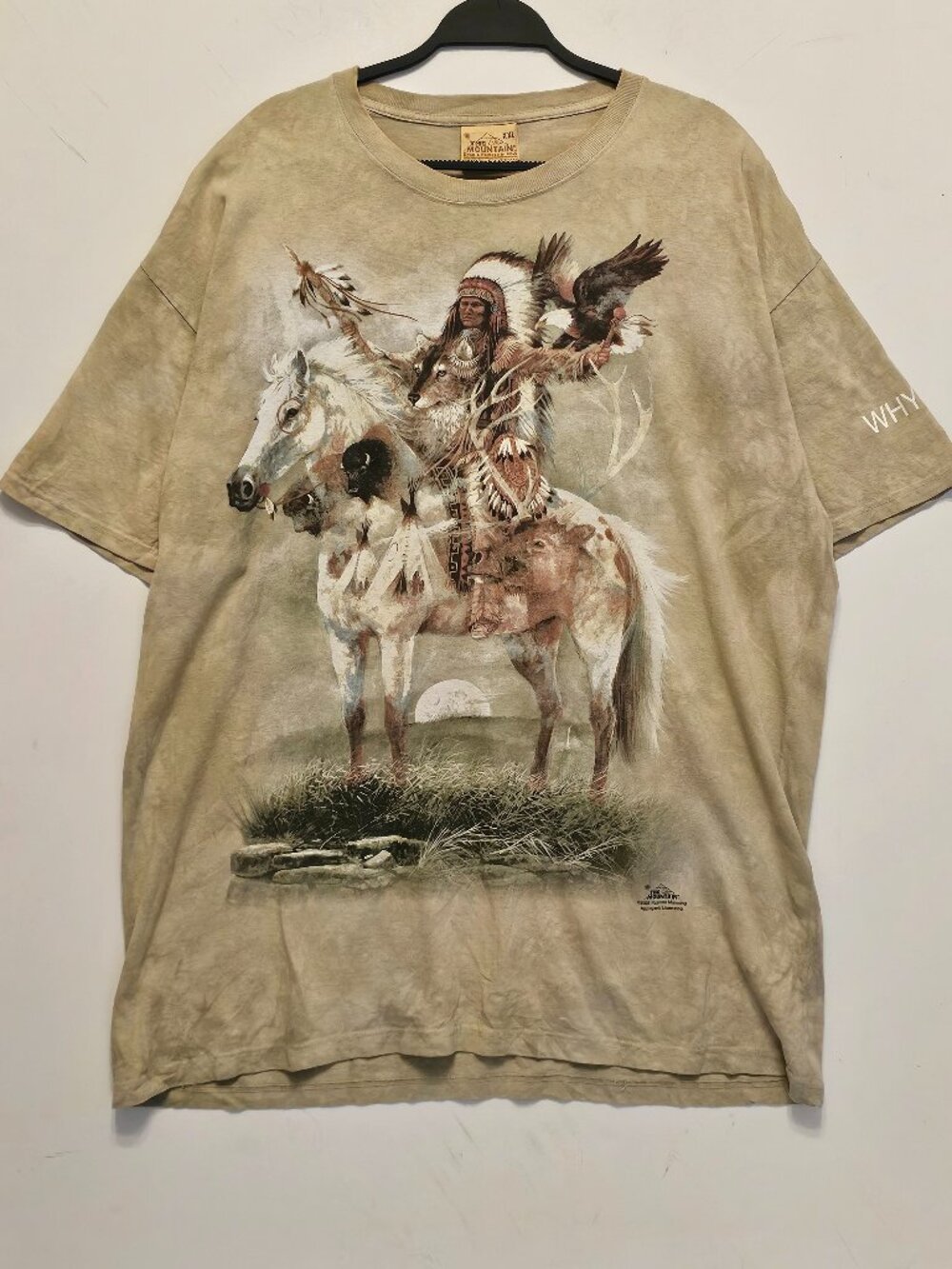 vtg Native American Spirit Animal The Mountain Tie-dye T-Shirt XXL